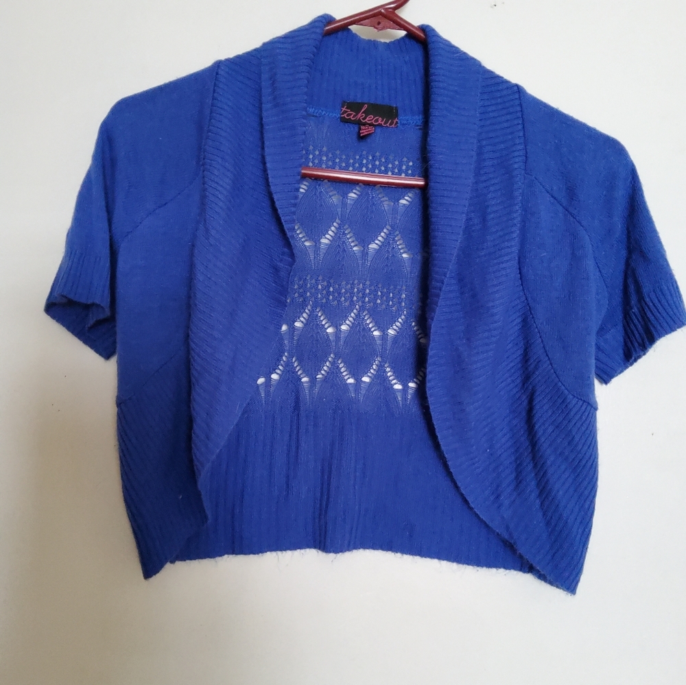 Blue cardigan